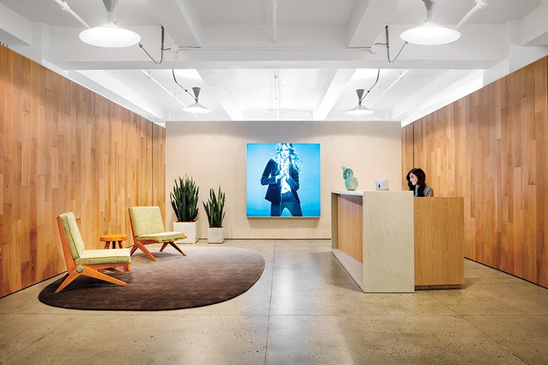 Sleek Showroom for Denim Brand Frame 