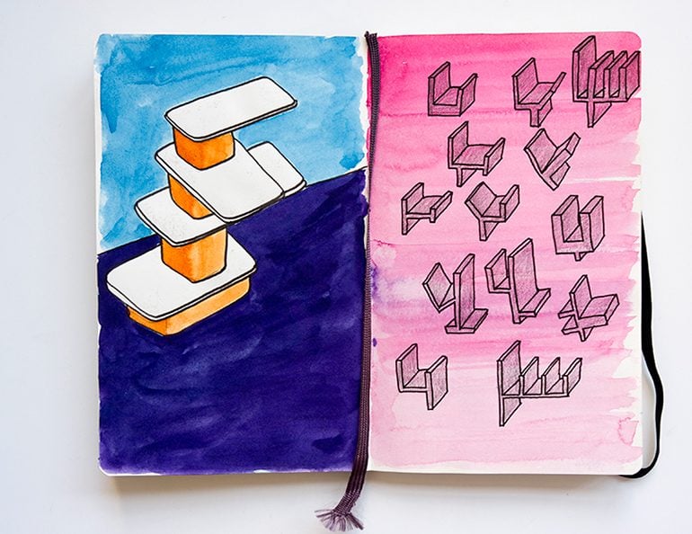 Ettore Sottsass Protégé Sergio Mannino Puts Whimsical Drawings on