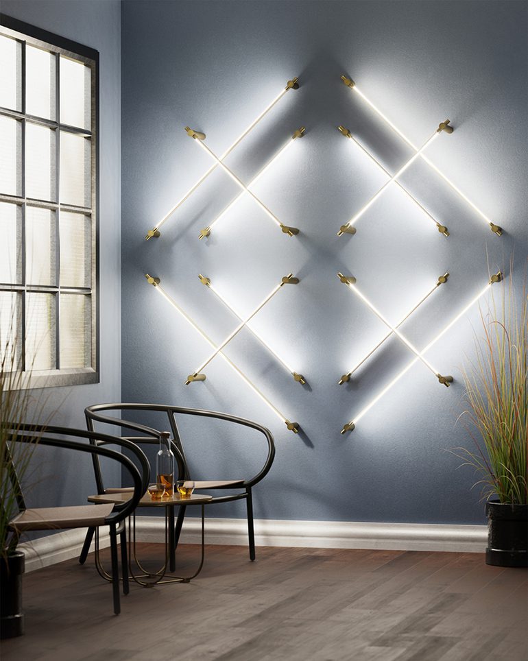 Thin Diamond Sconce