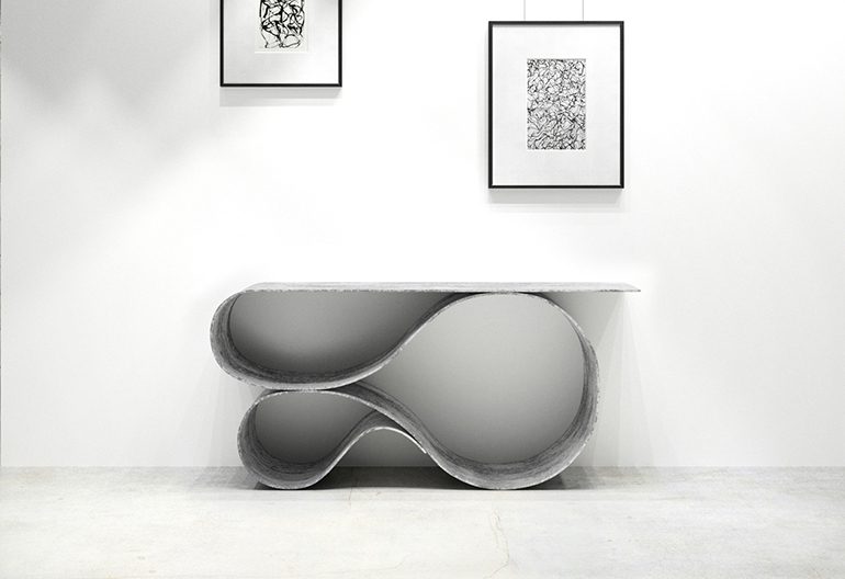 Whorl Console, Concrete Canvas Collection