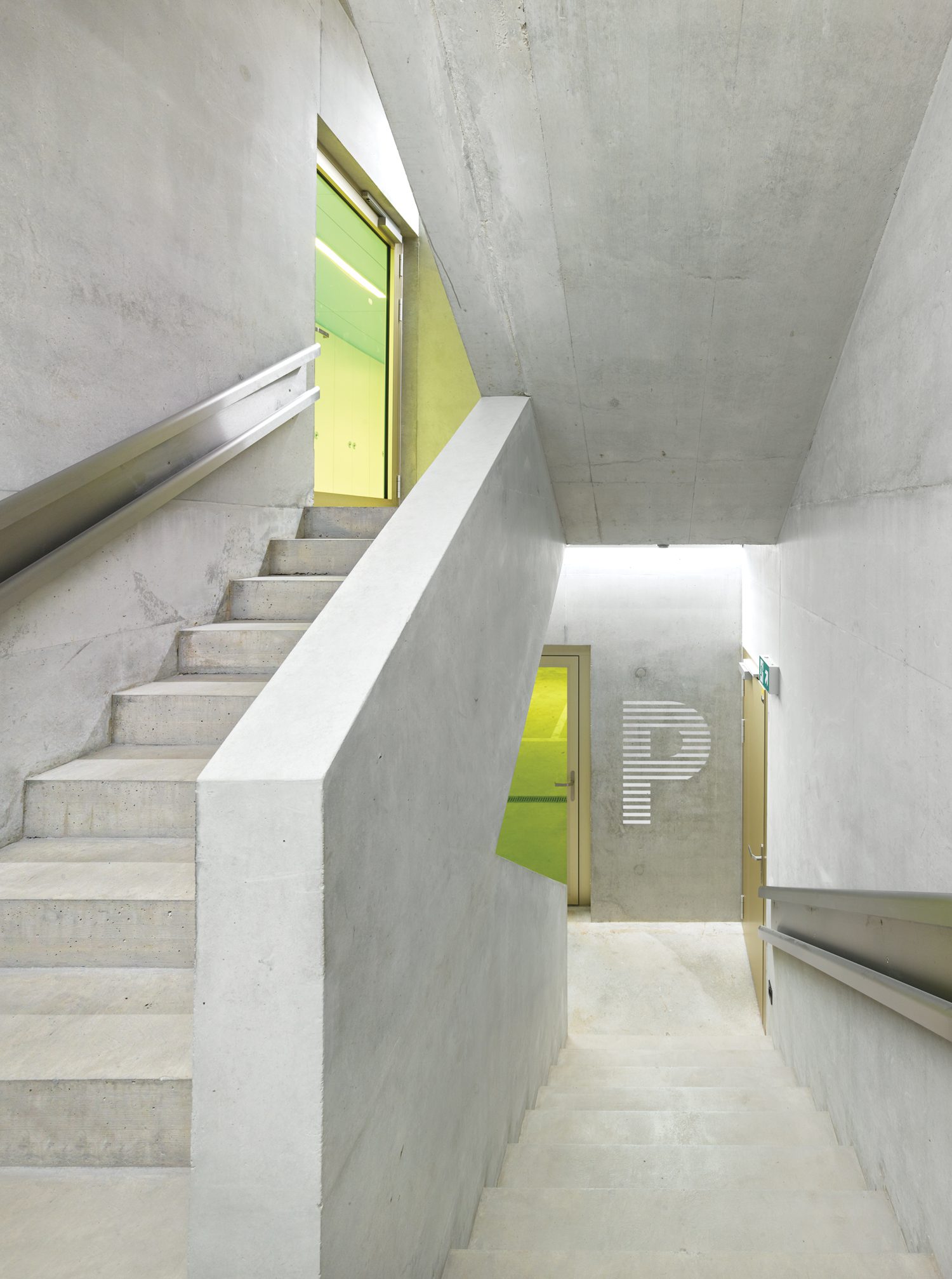 White open stairwell.