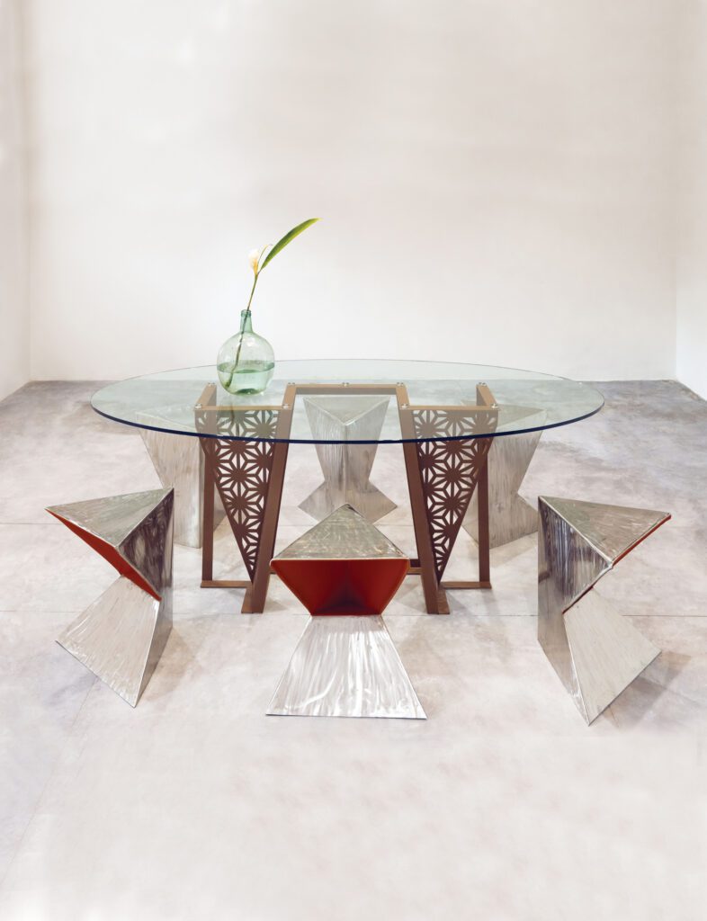 Ironrun table by Tosin Oshinowo, a well known architect in Nigeria who is also featured in the new Netflix show dedicated to Nigerian design.