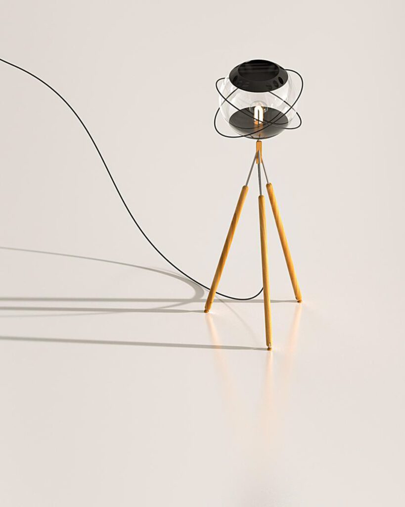 The Ikeoku floor lamp by Ìké Studio is on show in the up and coming section of Design Week Lagos.