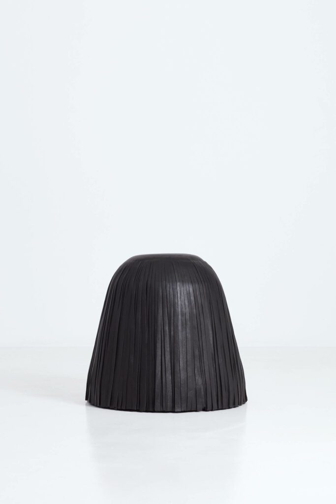 The Hypnotic rocking stool furthers Mnatmbo’s interested in rounded shapes.