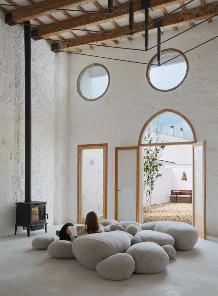 ergonomic poufs for lounging