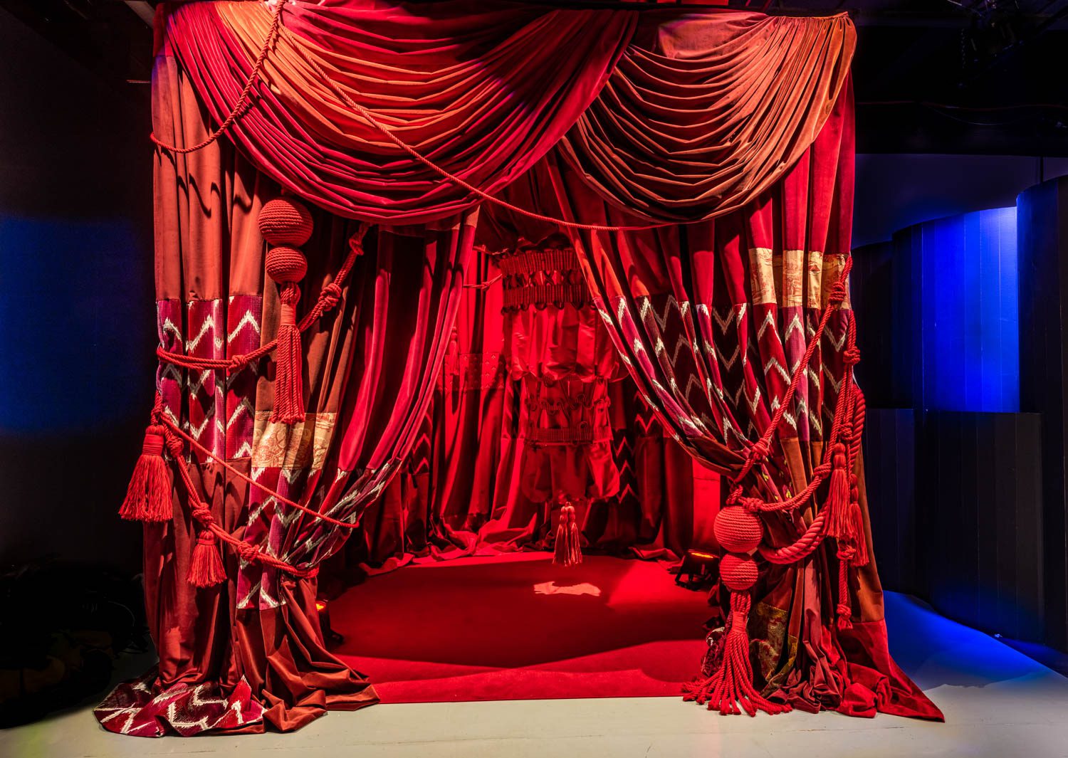 A red tent meant to evoke the guilts that lined the national mall in 1987.