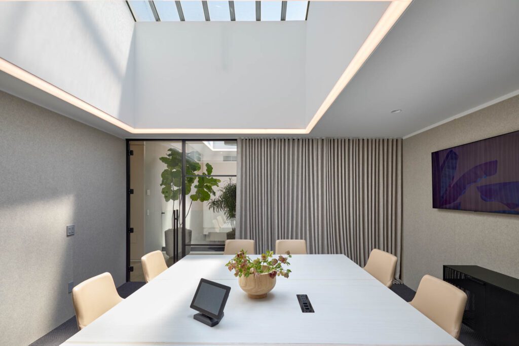 A light filled conference room