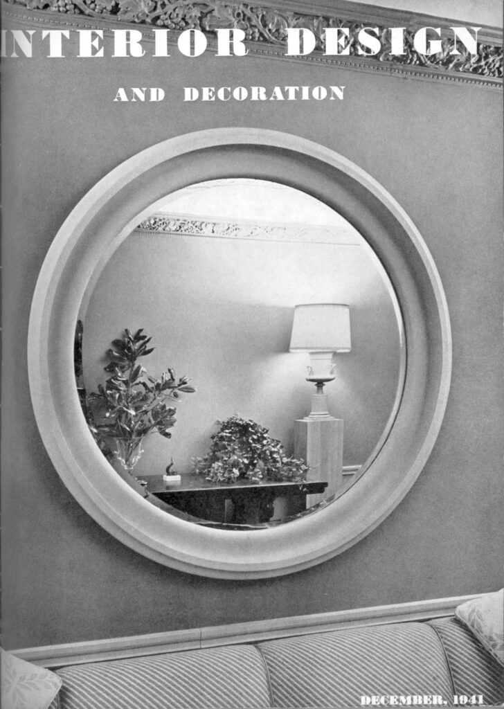 The December 1941 issue of Interior Design and Decoration spotlights a Joseph Mullen residence. 