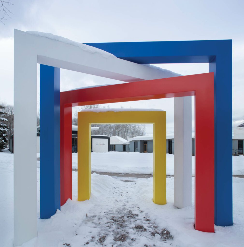 Rowland+Broughton’s realization of the Boettcher Building’s Chromatic Gates, designed by Bayer but previously existing only as maquettes.