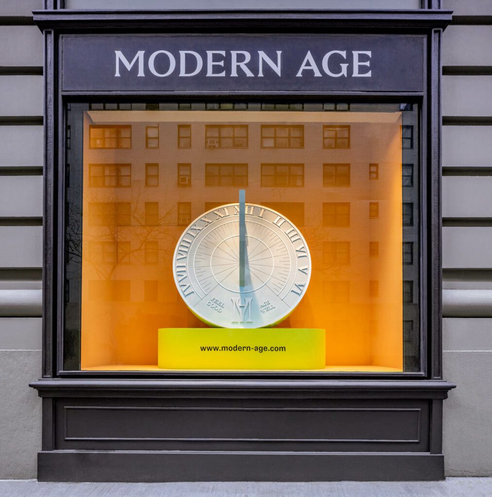 Modern Age, New York City, sun dial window display