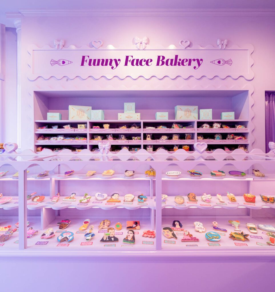 Funny Face Bakery, New York City, the bakery's goods display