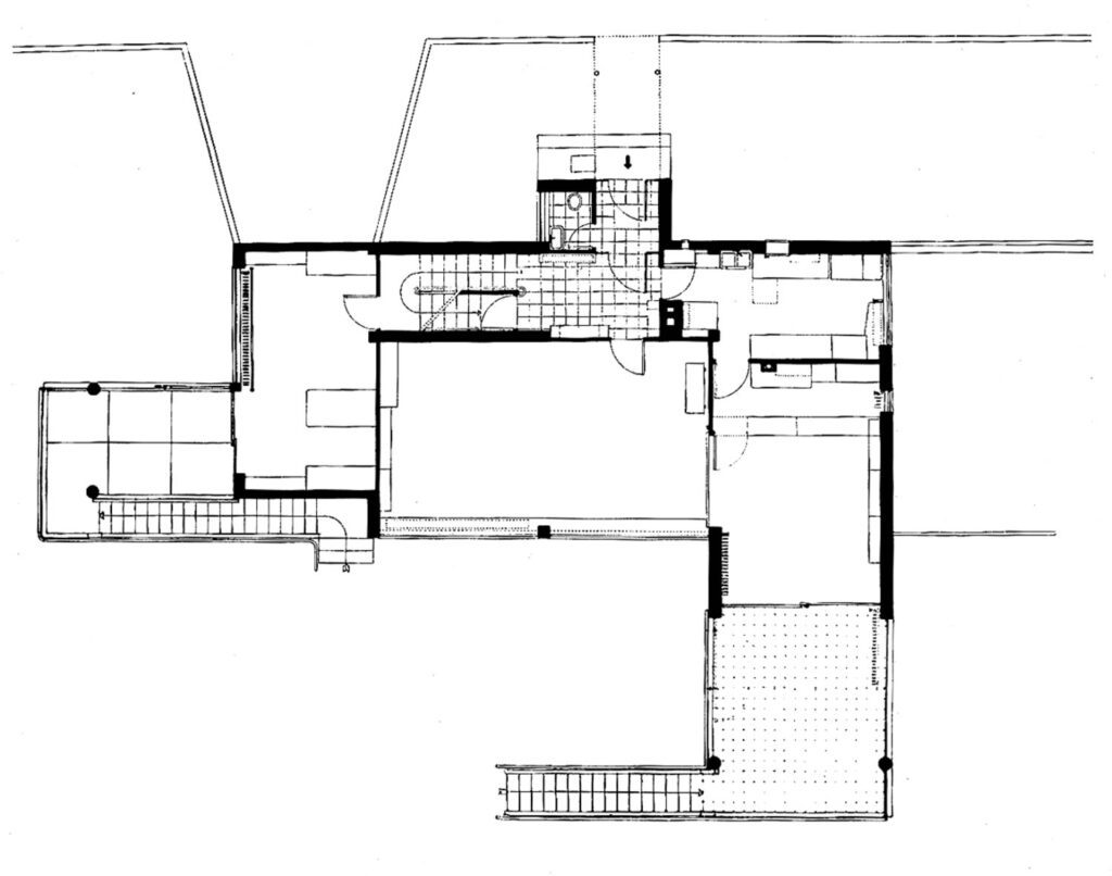 Marcel Breuer Associates builds a house in Wiesbaden, Germany, as shown in this floor plan