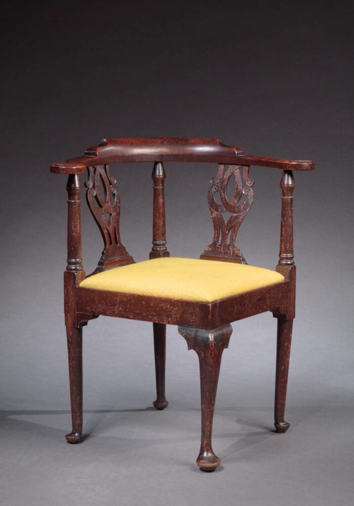 Chippendale Corner Chair from Boston Massachusetts, Circa 1765.