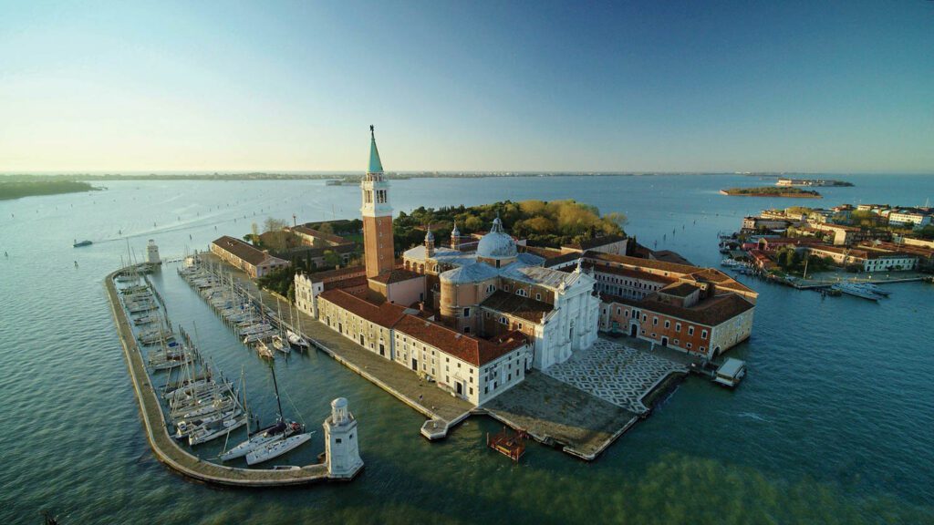 The Giorgio Cini Foundation on the Isola San Giorgio in Venice, Homo Faber’s atmospheric location.