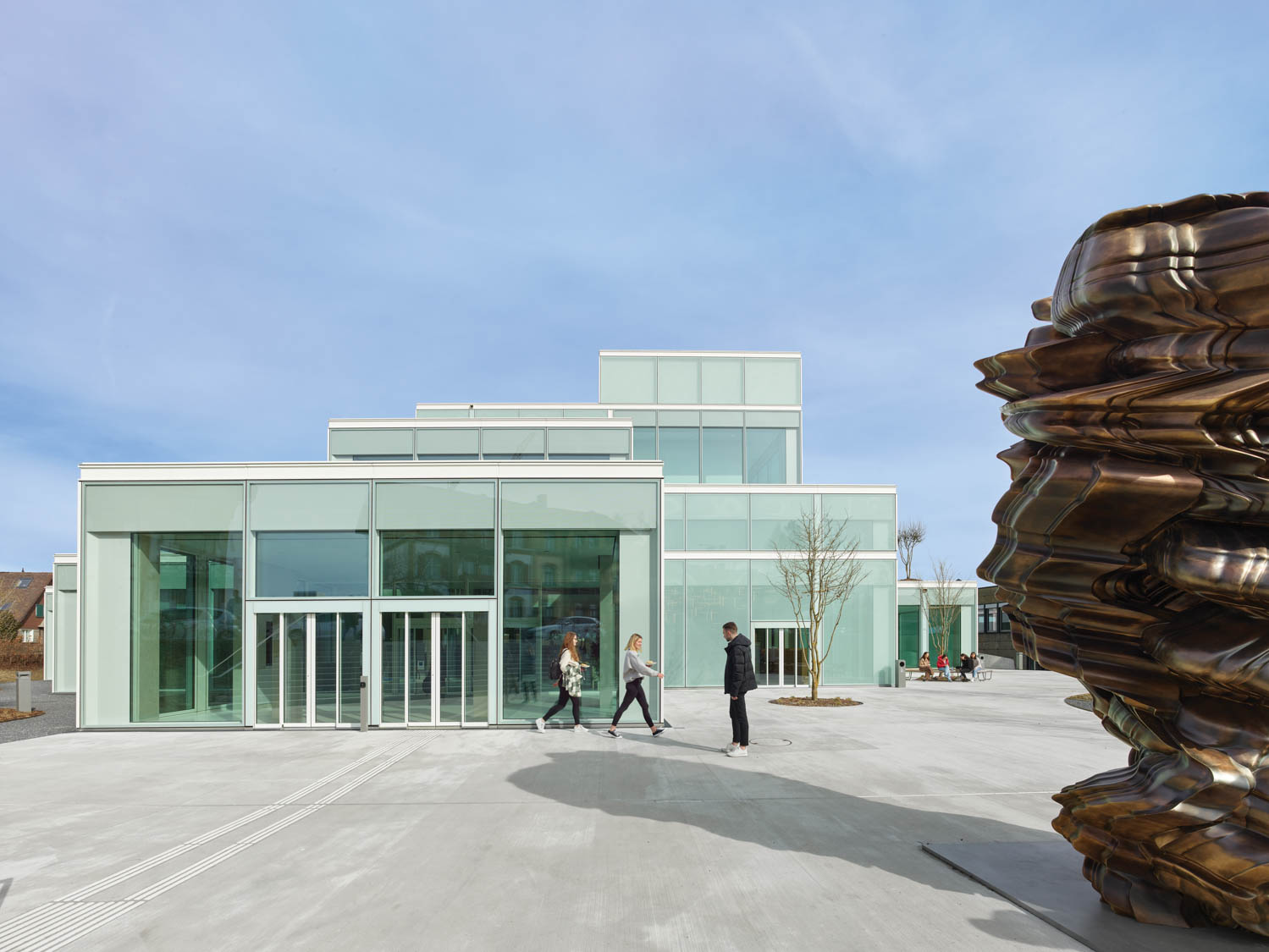 The exterior of HSG Learning Center SQUARE, University of St. Gallen, Switzerland.