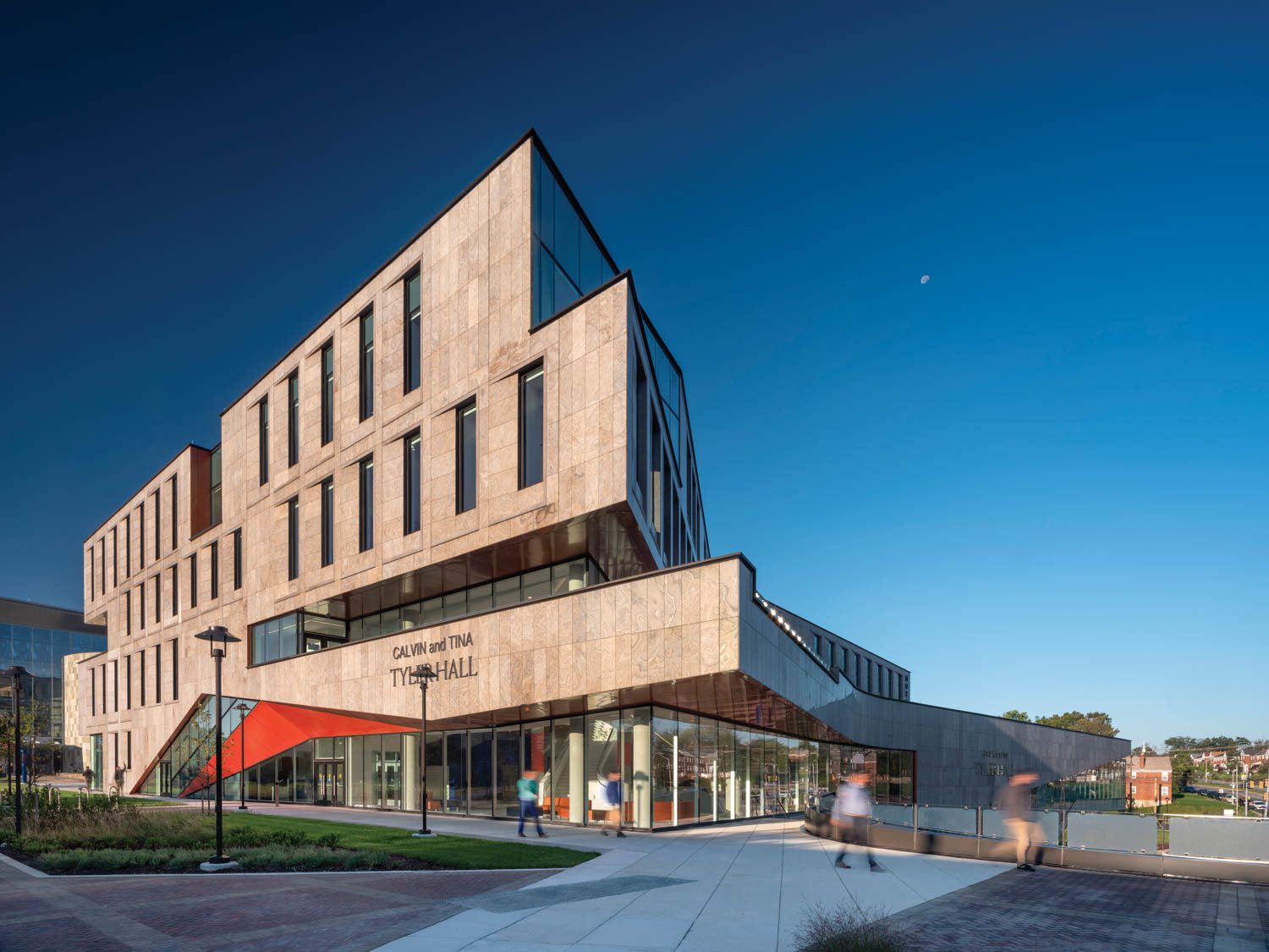 the exterior of Calvin & Tina Tyler Hall, Morgan State University, Baltimore by Teeple Architects