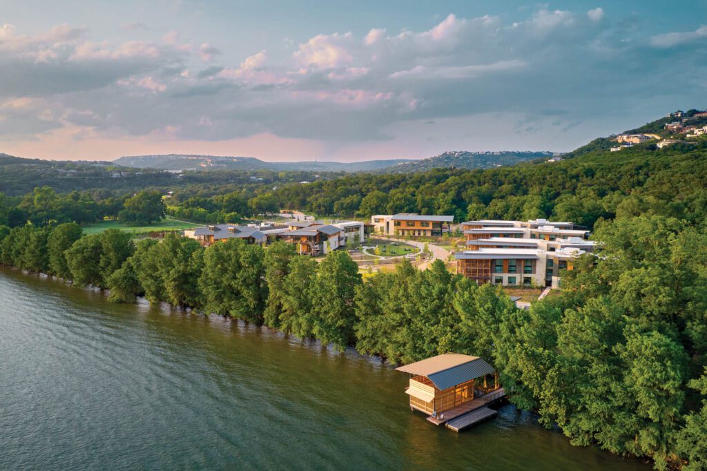 the Lake Austin shoreline