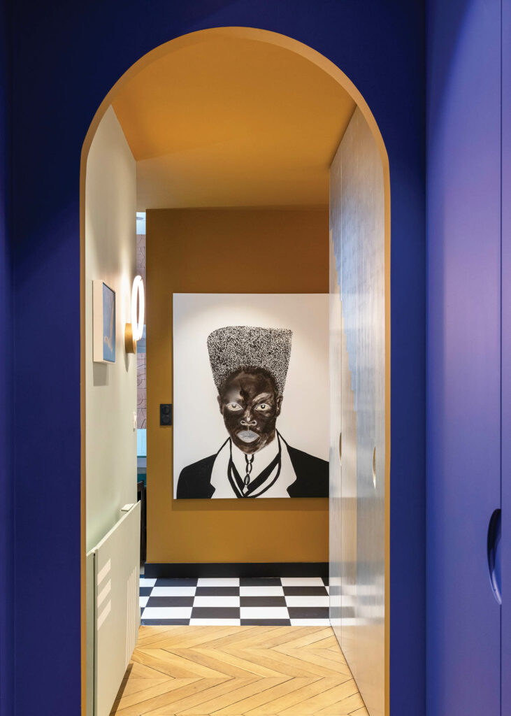 A self-portrait by South African artist Zanele Muholi in a French apartment