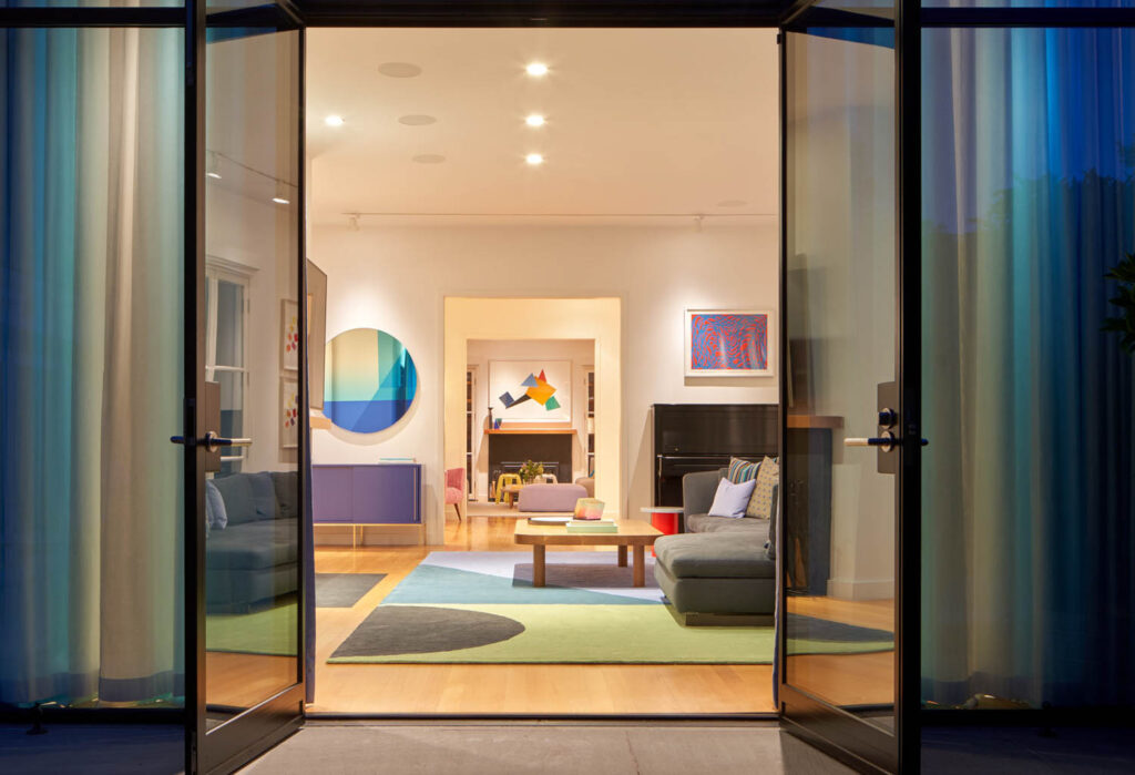 a colorful living room