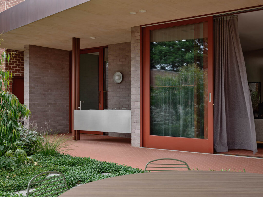 the outdoor patio of an Edwardian home