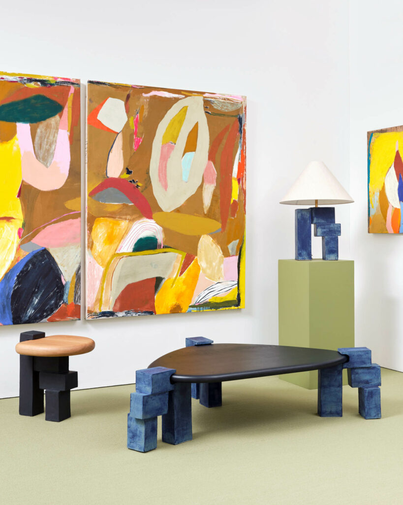 Colorful ceramic furniture by Danny Kaplan Studio