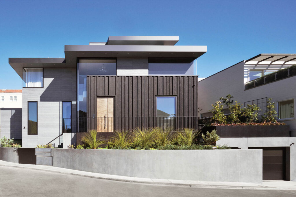 the exterior of a San Francisco home by Shamir Shah Design and Geddes Ulinskas Architects