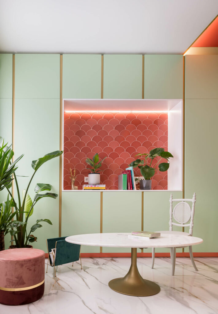 The kitchen of an apartment in Madrid designed by OOIIO Architecture