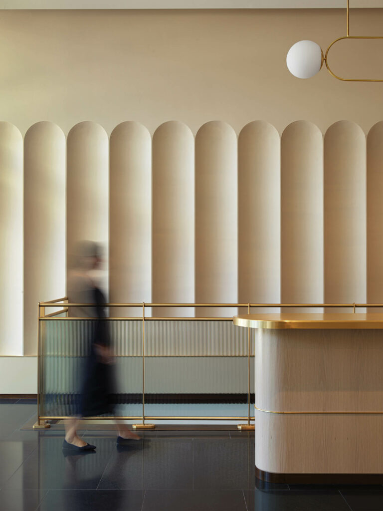 inside the lobby of 179 Lincoln St, an office building