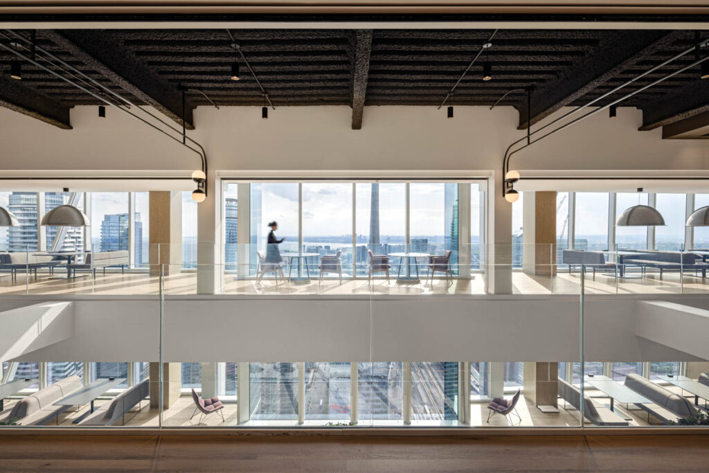 the two-story atrium of Boston Consulting Group's Toronto headquarters