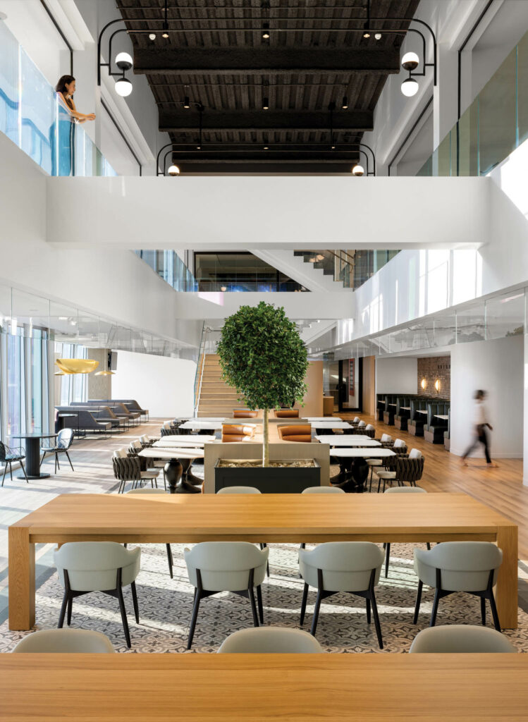 a café inside the Boston Consulting Group's headquarters