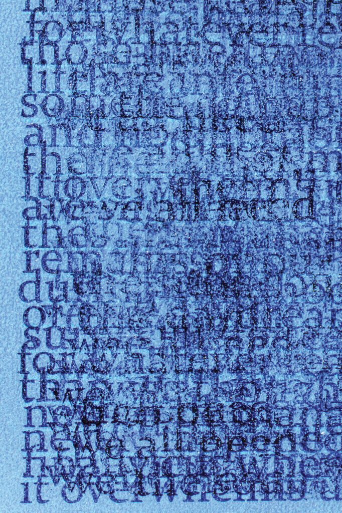 a block-print detail of Integration of Hope, 2021 by Idris Khan