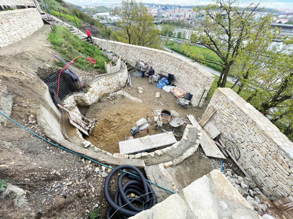 construction work on the Jablonka Winery