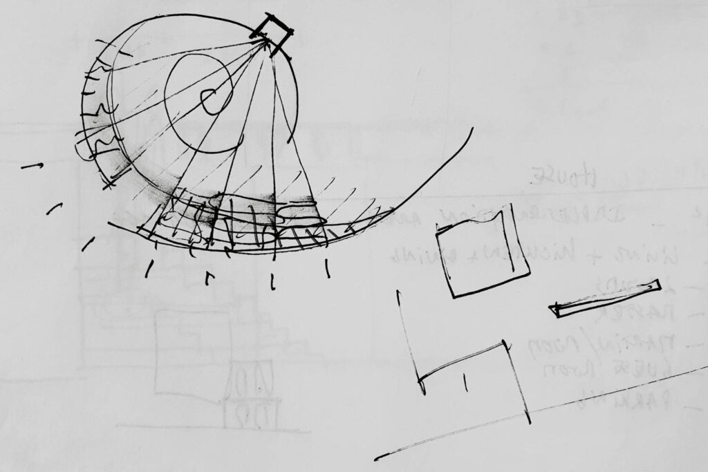 Marco Maio's sketch of the concept for Fibonacci