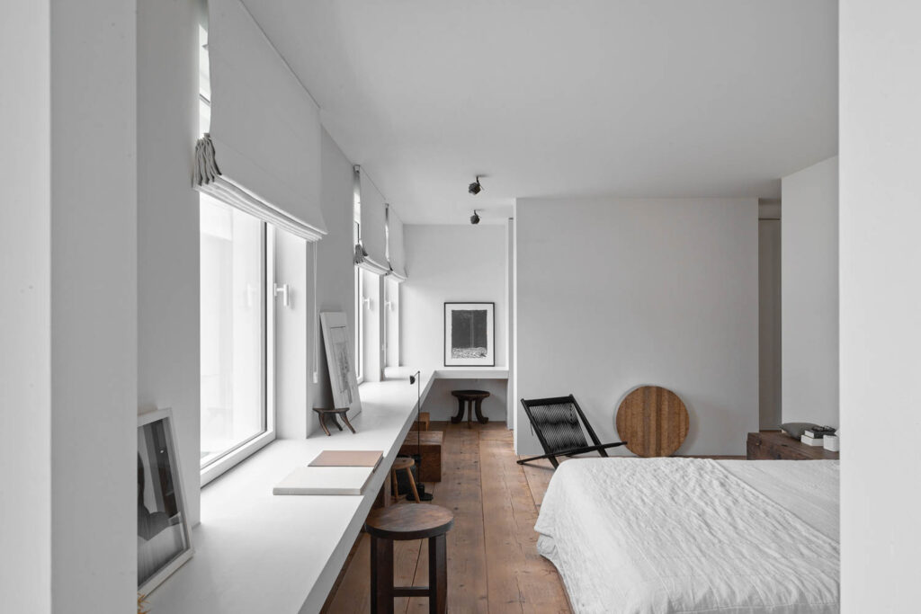 the main bedroom of The Studio founder Paul Vanrunxt's Belgium home