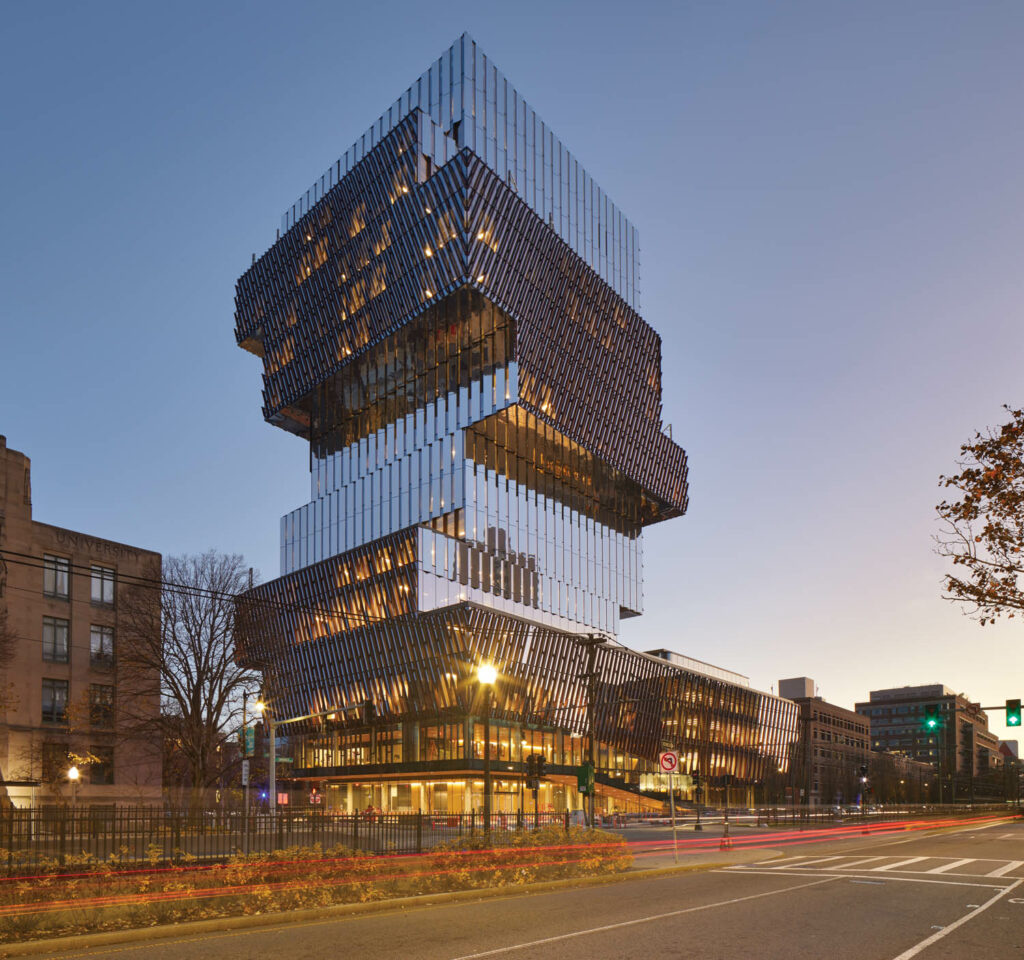 the facade of the Boston University Center for Computing & Data Sciences