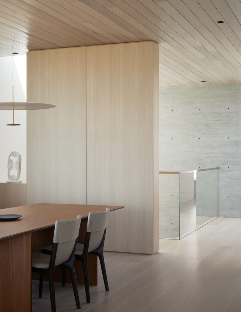 the dining room of a Manhattan Beach house