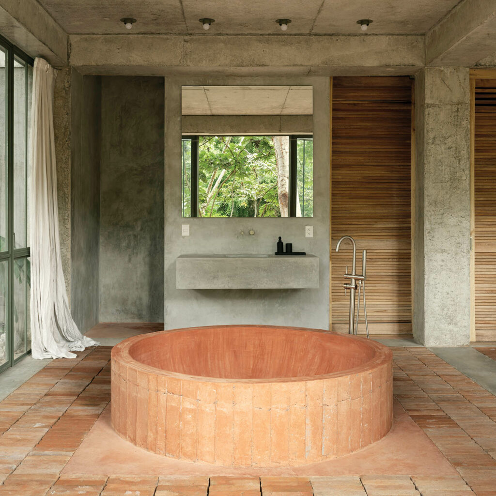 an indoor tub inside the Jungle suite at Nico Sayulita