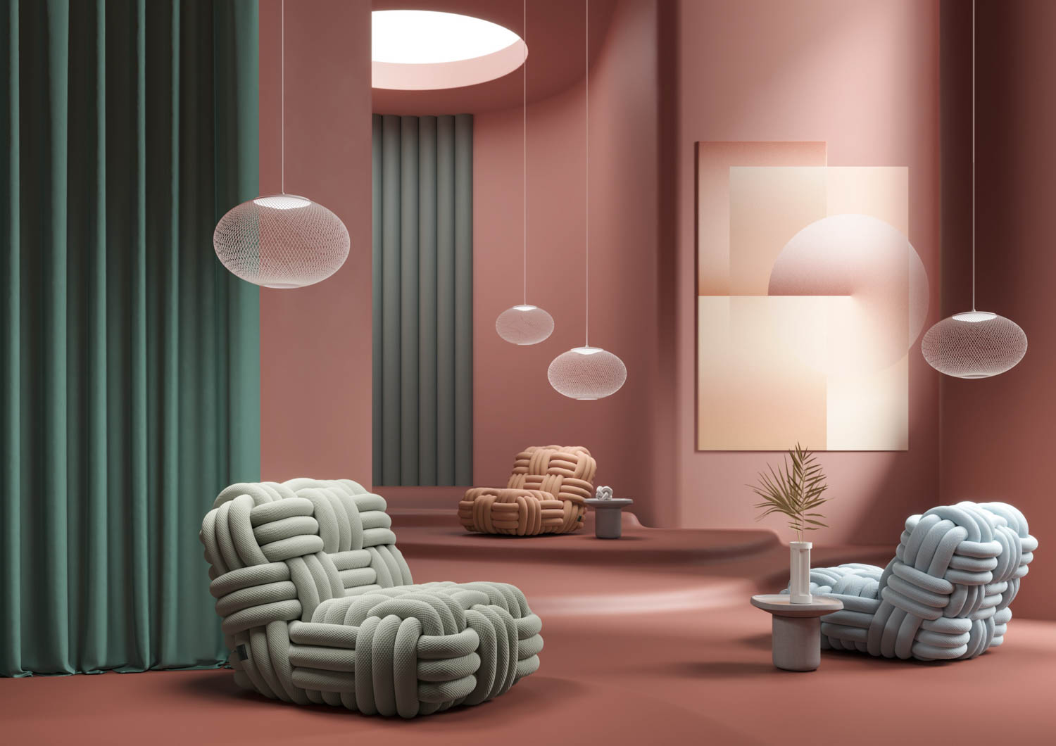 Knitty by Moooi, a 2023 Best of Year product finalist for Residential Lounge Seating.