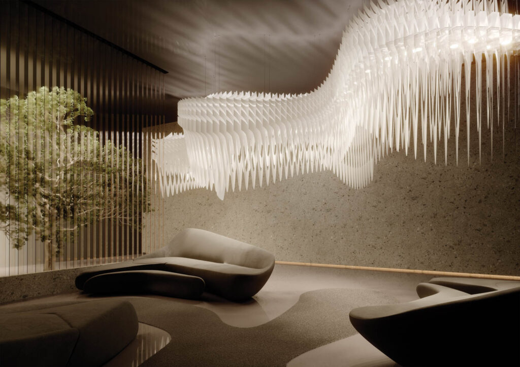 Aria Infinita by Zaha Hadid Studio for Slamp