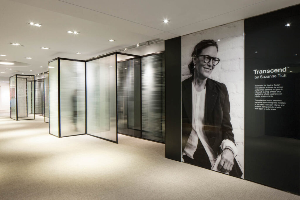 Transcend digitally printed glass for Skyline Design