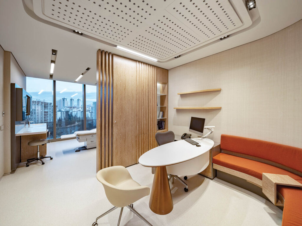 a patient room in Acibadem Healthcare Group