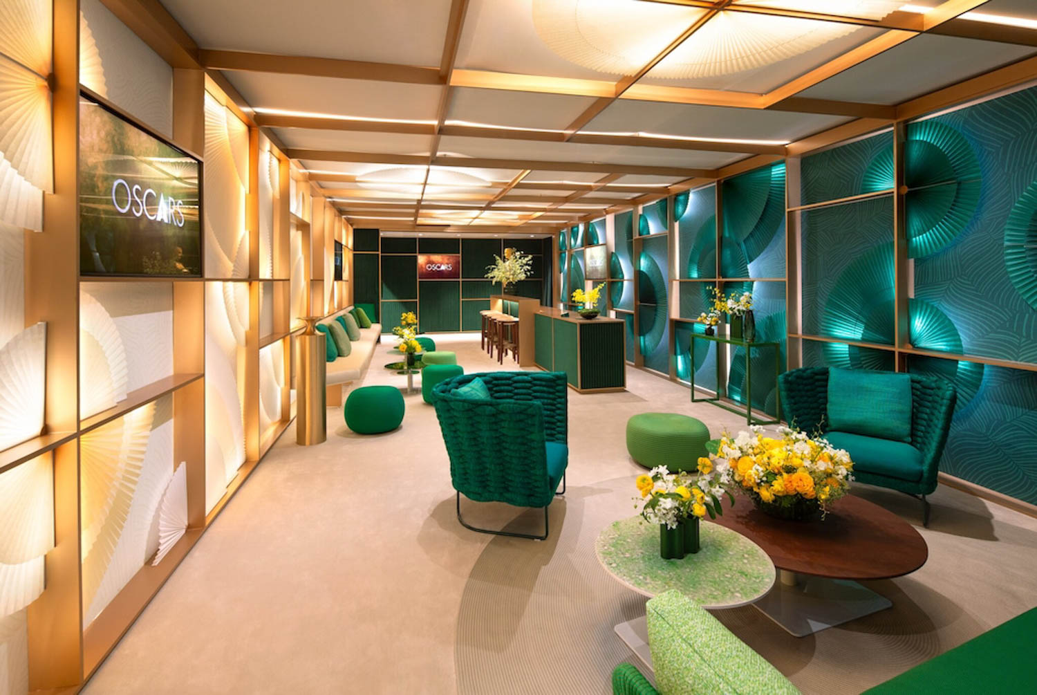 Verdant Hues Enliven the 2024 Academy Awards Greenroom