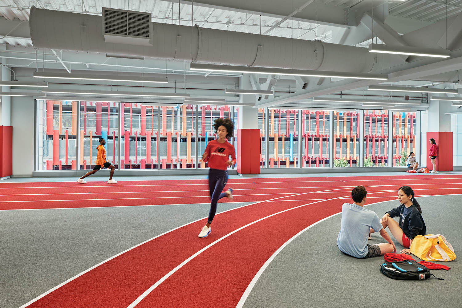 person running along the race track