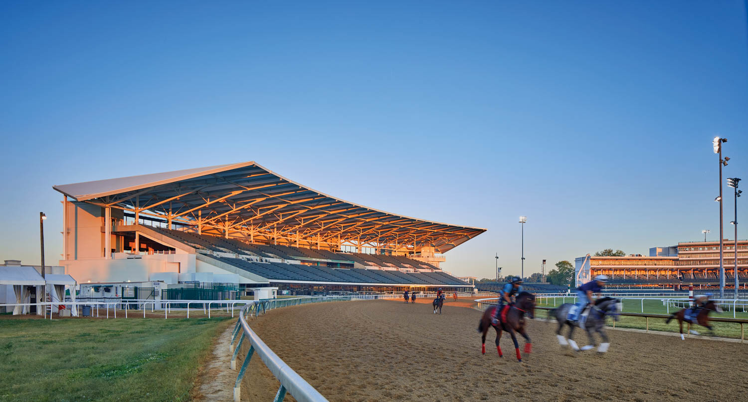 outdoor area of the racehorse stadium