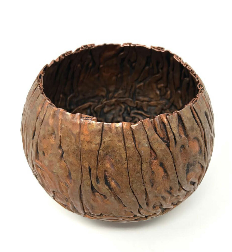 round brown ceramic bowl