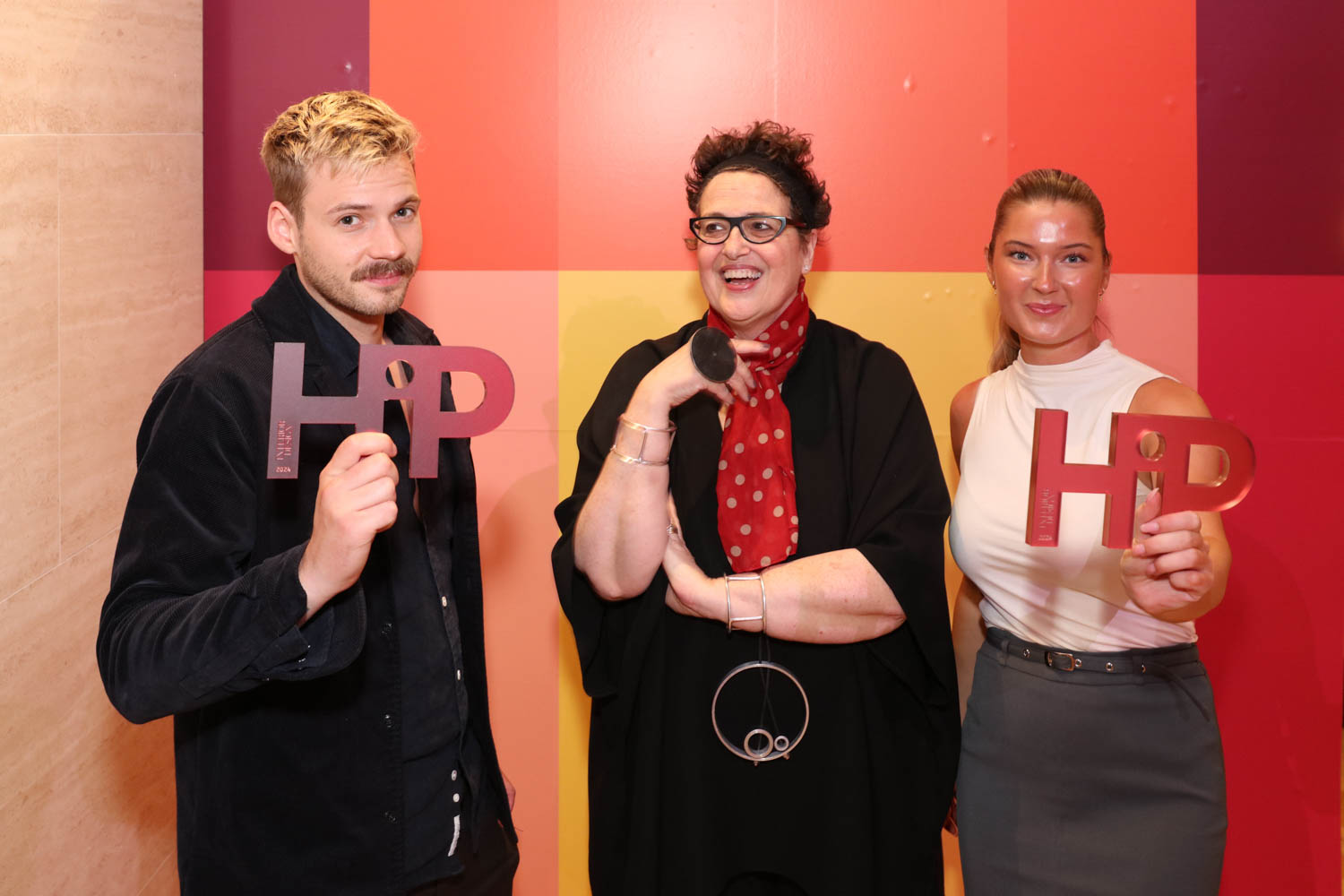 Cindy Allen with two HiP Awards winners