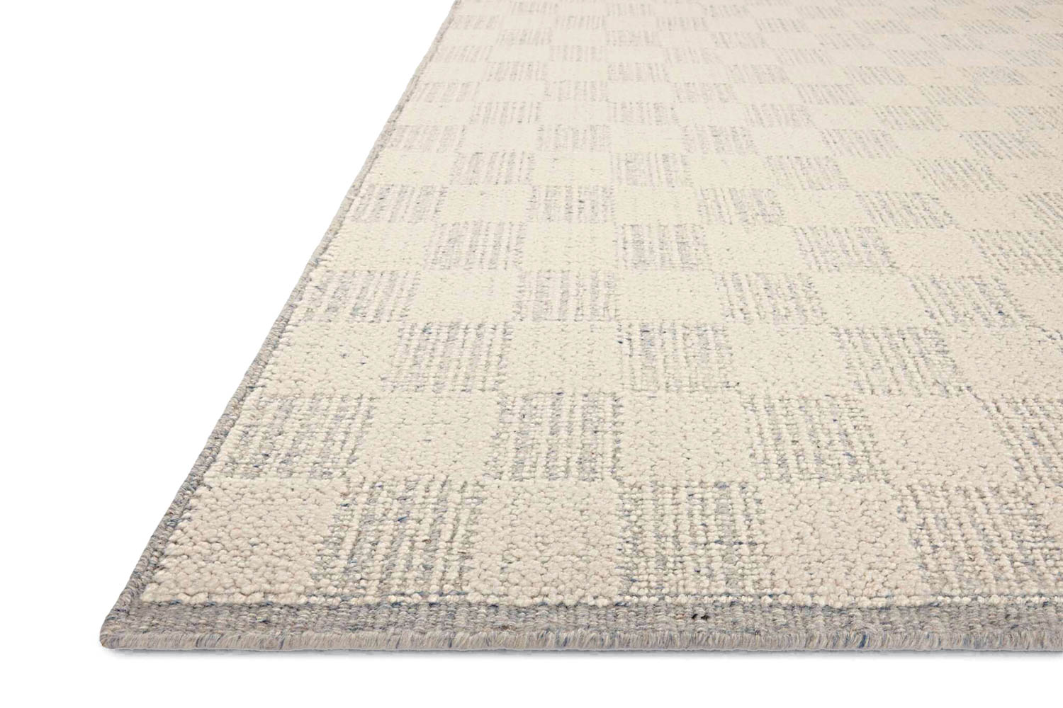 white checkered rug