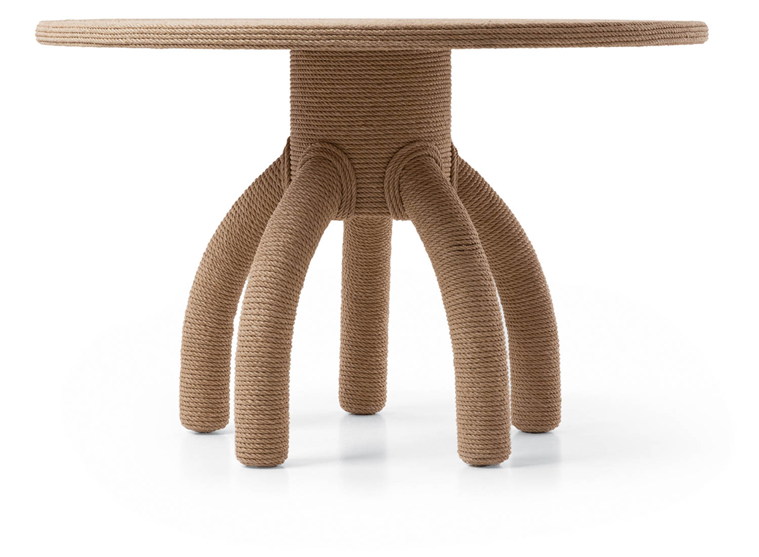 brown table with five legs