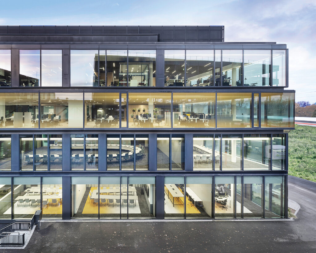 a modern house with a lot of windows