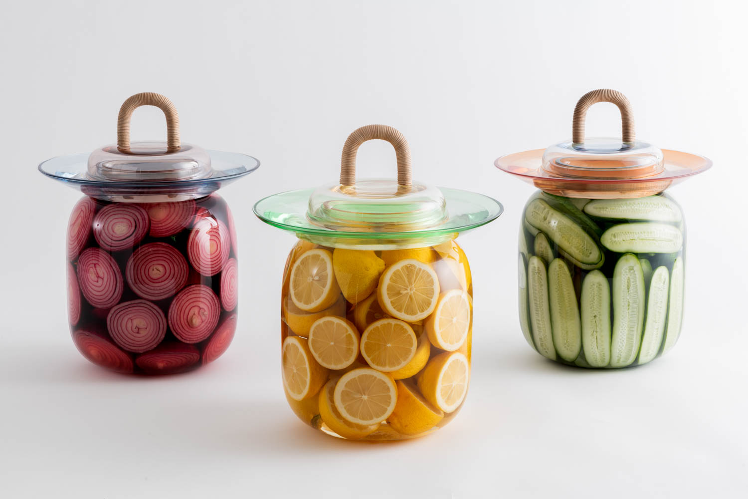 multiple glass jars preserving food